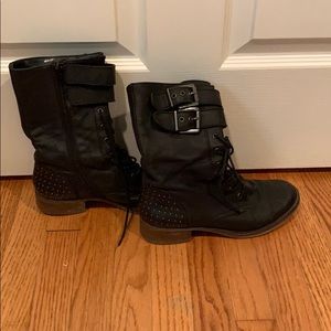 Steve Madden leather moto boots